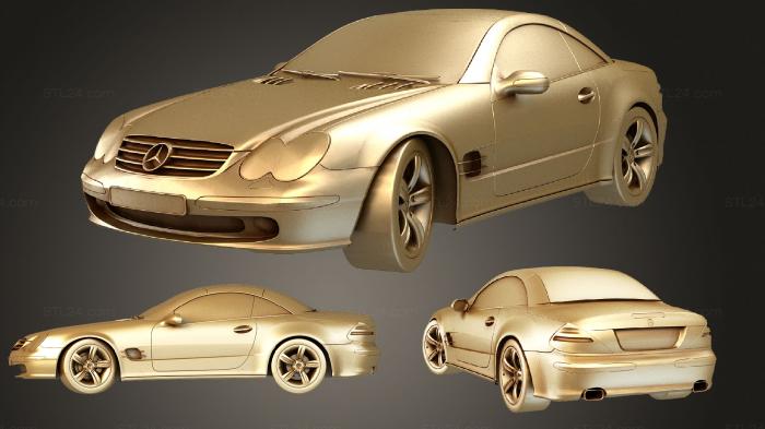 Автомобили и транспорт (Mercedes SL55, CARS_2633) 3D модель для ЧПУ станка